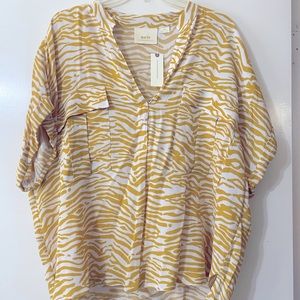 NWT anthropology animal print shirt.
